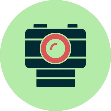 fotoğraf makinesi ikon vektör illüstrasyonu