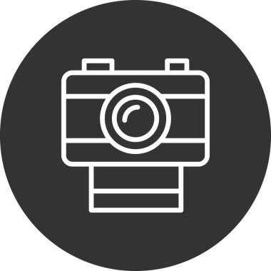 fotoğraf makinesi ikon vektör illüstrasyonu