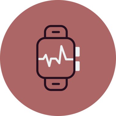 Akıllı vektör ince çizgi simgesi, Nabız 