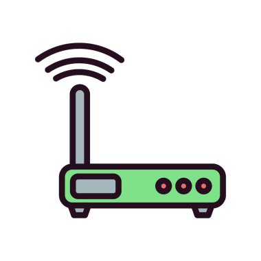 yönlendirici vektör düz renk simgesi