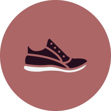 Ayakkabı simgesi tasarımı vektör çizimi