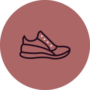 Ayakkabı simgesi tasarımı vektör çizimi