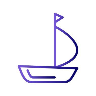 yelkenli ikonu vektör illüstrasyon tasarımı