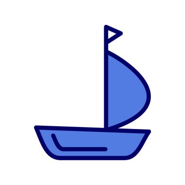yelkenli ikonu vektör illüstrasyon tasarımı