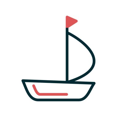 yelkenli ikonu vektör illüstrasyon tasarımı