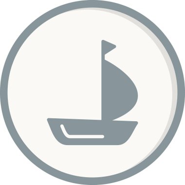 yelkenli ikonu vektör illüstrasyon tasarımı