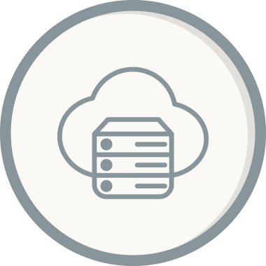 Sunucu. Web simgesi basit illüstrasyon