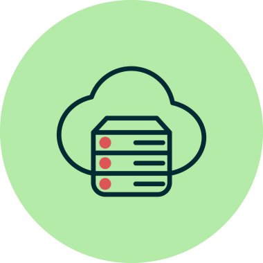 Sunucu. Web simgesi basit illüstrasyon