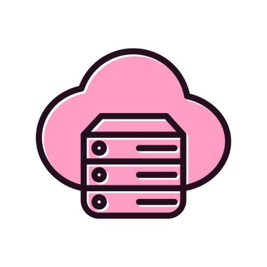 Sunucu. Web simgesi basit illüstrasyon