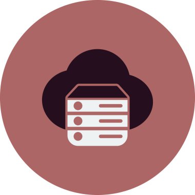 Sunucu. Web simgesi basit illüstrasyon