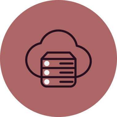 Sunucu. Web simgesi basit illüstrasyon