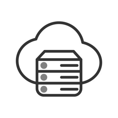 Sunucu. Web simgesi basit illüstrasyon