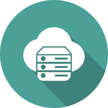 Sunucu. Web simgesi basit illüstrasyon