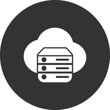 Sunucu. Web simgesi basit illüstrasyon