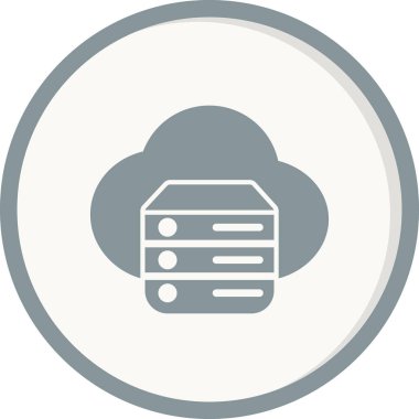 Sunucu. Web simgesi basit illüstrasyon