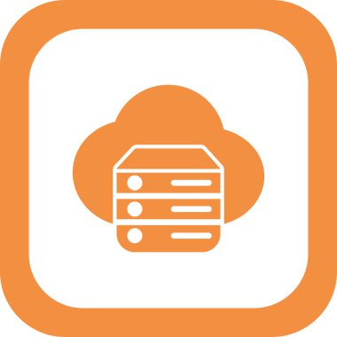 Sunucu. Web simgesi basit illüstrasyon