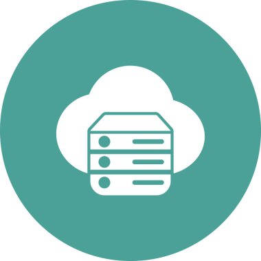 Sunucu. Web simgesi basit illüstrasyon