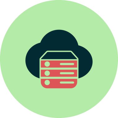 Sunucu. Web simgesi basit illüstrasyon