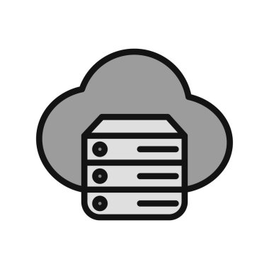 Sunucu. Web simgesi basit illüstrasyon