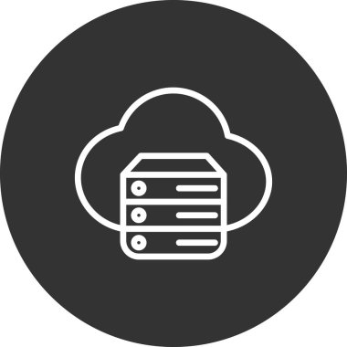 Sunucu. Web simgesi basit illüstrasyon