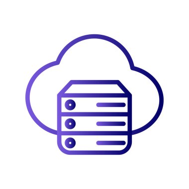 Sunucu. Web simgesi basit illüstrasyon