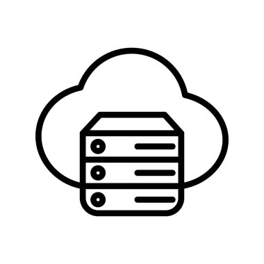 Sunucu. Web simgesi basit illüstrasyon