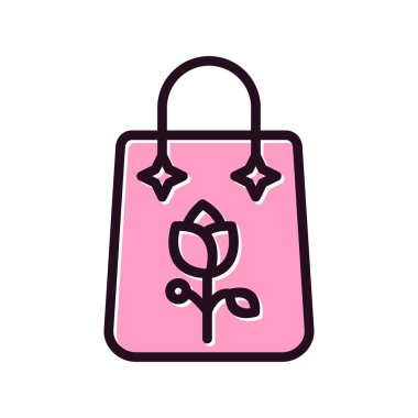 Alışveriş poşeti ikonu. Basit tasarım