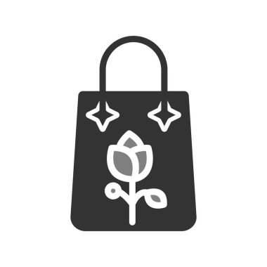 Alışveriş poşeti ikonu. Basit tasarım