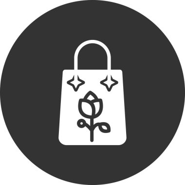 Alışveriş poşeti ikonu. Basit tasarım