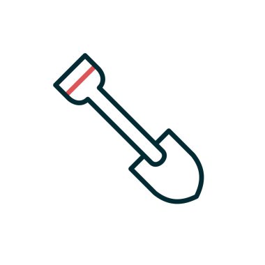 Web simgesi kürek, illüstrasyon vektör.