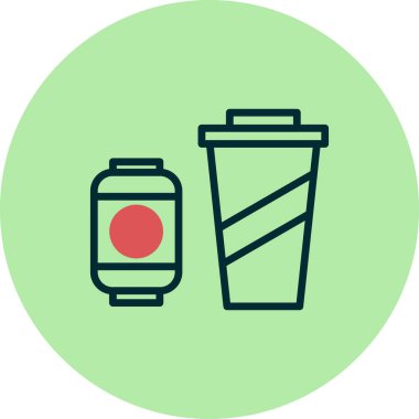 içecek simgesi, vektör illüstrasyonu 