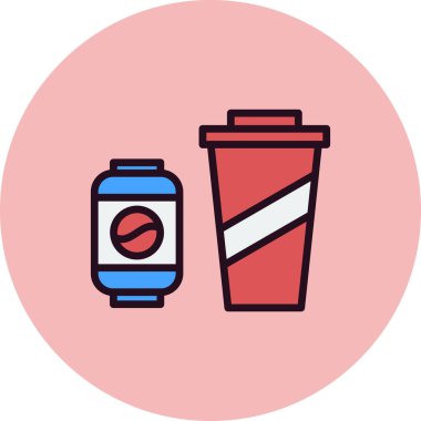 içecek simgesi, vektör illüstrasyonu 