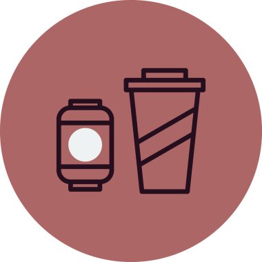 içecek simgesi, vektör illüstrasyonu 