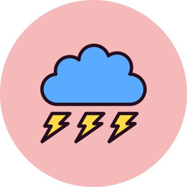 bulut simgesi vektörü, Fırtına 