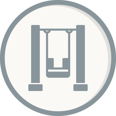 Salıncak simgesi, vektör illüstrasyonu