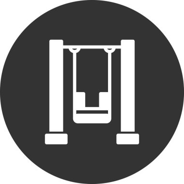 Salıncak simgesi, vektör illüstrasyonu