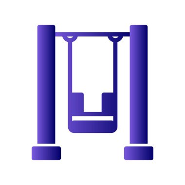 Salıncak simgesi, vektör illüstrasyonu