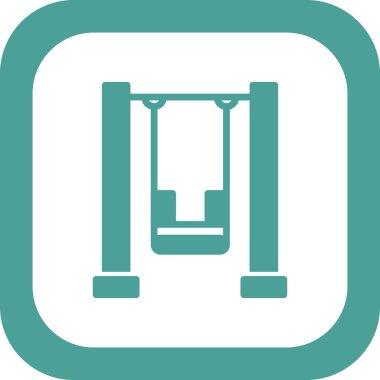 Salıncak simgesi, vektör illüstrasyonu