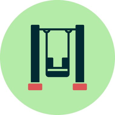 Salıncak simgesi, vektör illüstrasyonu