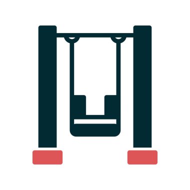 Salıncak simgesi, vektör illüstrasyonu