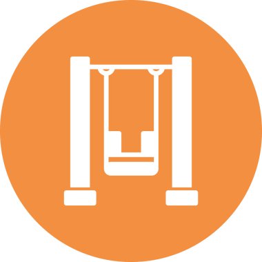 Salıncak simgesi, vektör illüstrasyonu