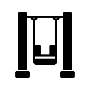 Salıncak simgesi, vektör illüstrasyonu