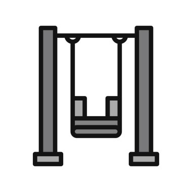 Salıncak simgesi, vektör illüstrasyonu