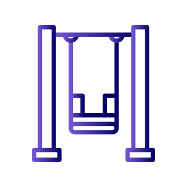 Salıncak simgesi, vektör illüstrasyonu