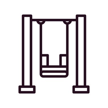 Salıncak simgesi, vektör illüstrasyonu