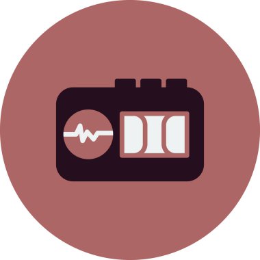 Teyp Tanıma simgesinin vektör illüstrasyonu