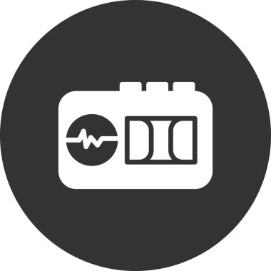 Teyp Tanıma simgesinin vektör illüstrasyonu