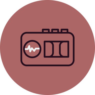 Teyp Tanıma simgesinin vektör illüstrasyonu