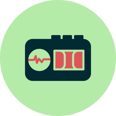 Teyp Tanıma simgesinin vektör illüstrasyonu