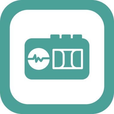 Teyp Tanıma simgesinin vektör illüstrasyonu